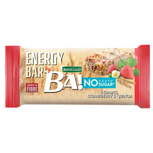 Picture of Bakaland Energy Bar 5 GrainsStawberry &quioa 40g