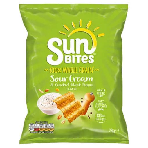 Picture of Sunbites Sour Cream/Cracked Black Pepper 28g
