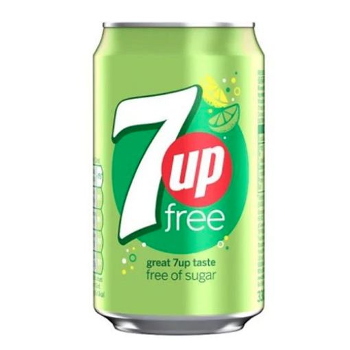 Picture of 7Up Can Lemon & Lime Bubble Sugar Free 330ml