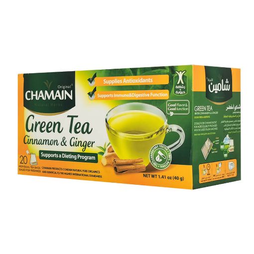 Picture of Chamain Tea Green Tea Cinnamon & Ginger 20s