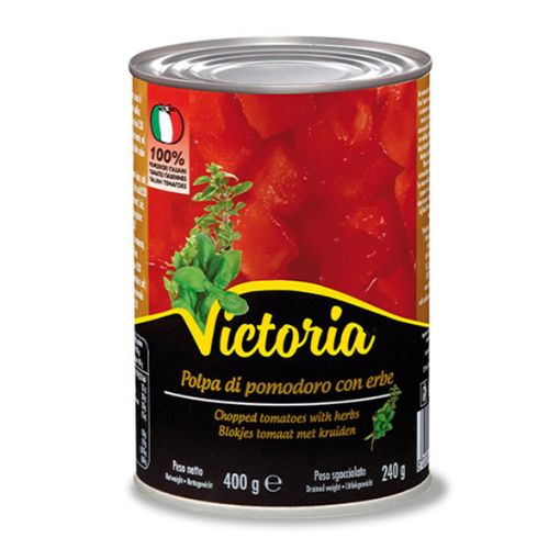 Picture of Victoria Chopped Tomatoes with Herbs Can 400g