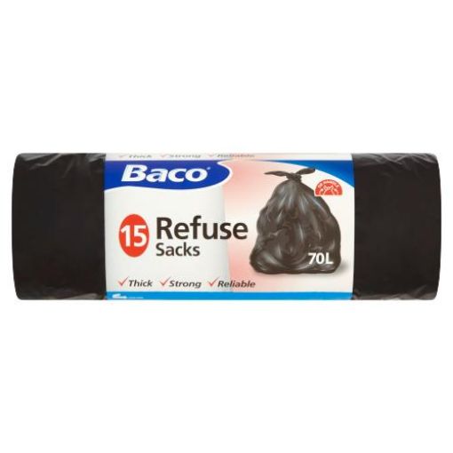 Picture of Baco Bin Liners DT (15 s) Refuse Sacks 70L
