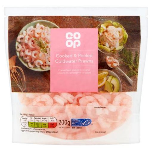Picture of Co-op Cooked & Peeled Cold Water Prawns 200g