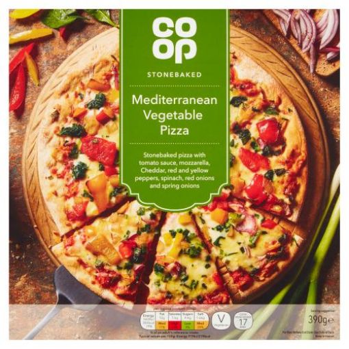 Picture of Co-op Stone Baked Mediter.Veg.Pizza 411g