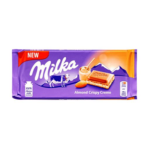Picture of Milka Choc Creamy Crunchy Almond 90g