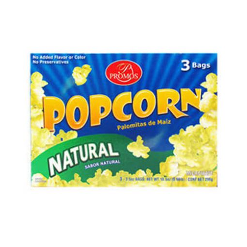 Picture of Promos Microwave Popcorn Natural (3.3ozx3s)