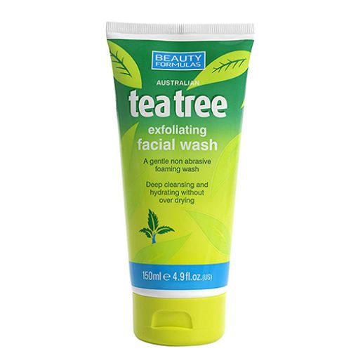 Picture of Beauty Formulas Exfoliating Face Wash Tea Tree 150ml
