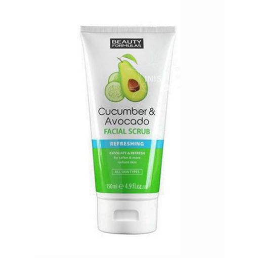 Picture of Beauty Formulas Face Scrub Cucumber & Avocado 150ml