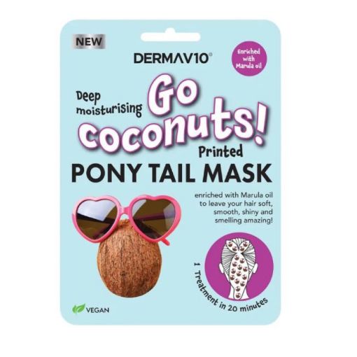 Picture of Derma V10 Printed Coconut Pony Tail Mask 1s