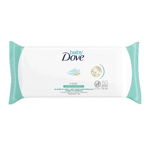 Picture of Dove Baby Wipes Sensitive 50s