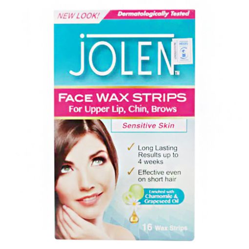 Picture of Jolen Face Wax Strips 16s