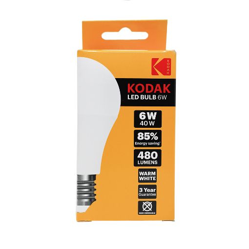 Picture of Kodak Bulb LED Globe E27 Screw Warm Glow 6W