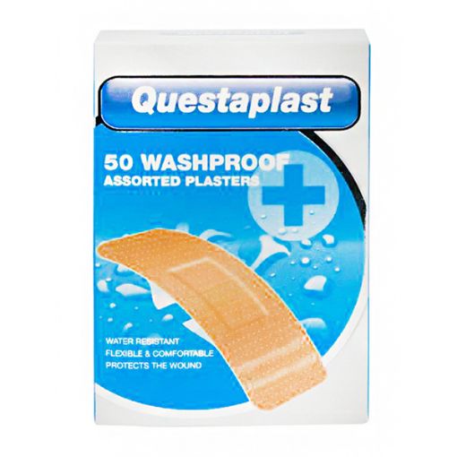Picture of Questaplast Plaster Washproof Assorted 50s