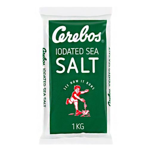 Picture of Cerebos Iodated Sea Salt (Green) Flask 1kg