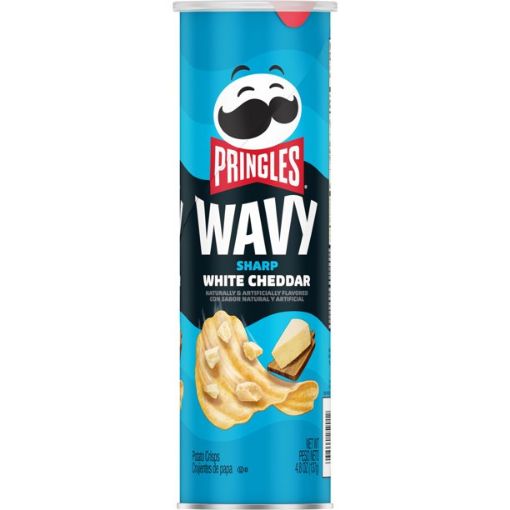 Picture of Pringles Wavy Sharp White Cheddar Crisps 137g