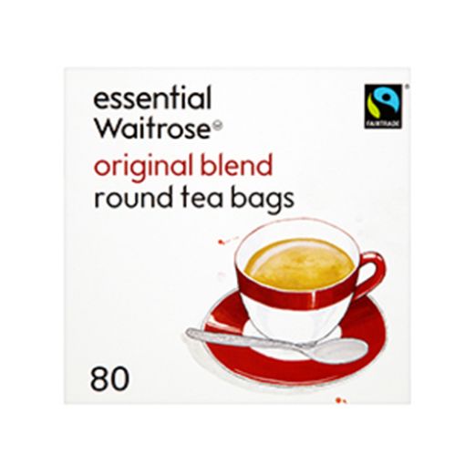 Picture of Waitrose Essentials Original Blend Round Tea Bags 80s 250g