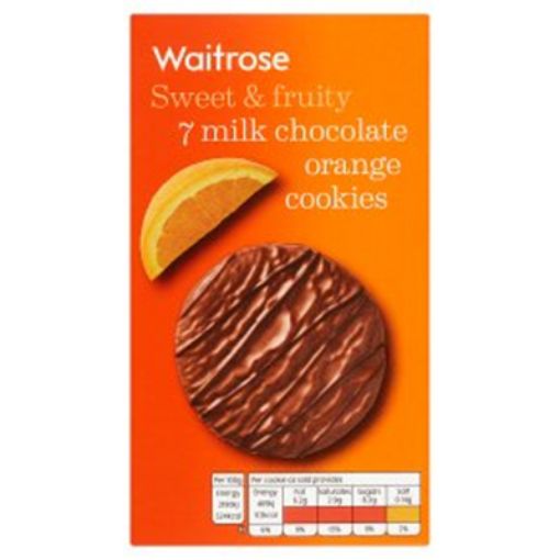 Picture of Waitrose Cookies Milk Chocolate&Orange 150g