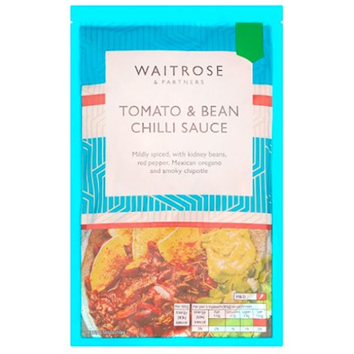 Picture of Waitrose Tomato & Bean Chilli Sauce 375g