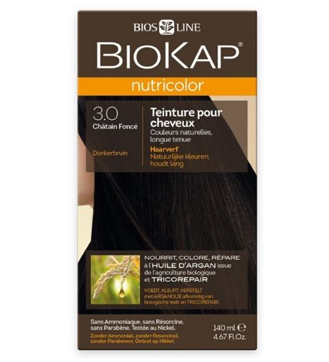 Picture of Biokap Nutricolor Hair Dye 3.0 Dark Brown 140ml