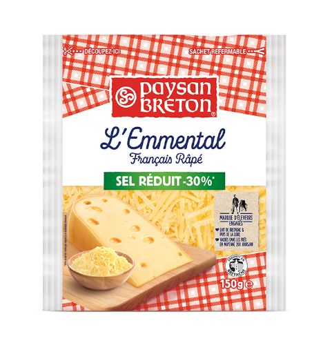 Picture of Paysan Breton Emm.Red.Salt Grated Cheese 150g