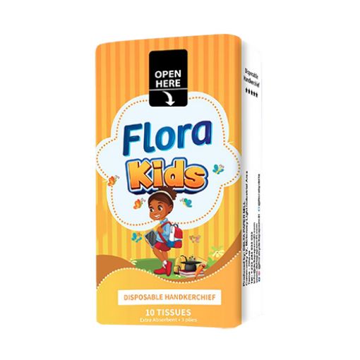 Picture of Delta Disposable Handkerchief Flora Kids 10s