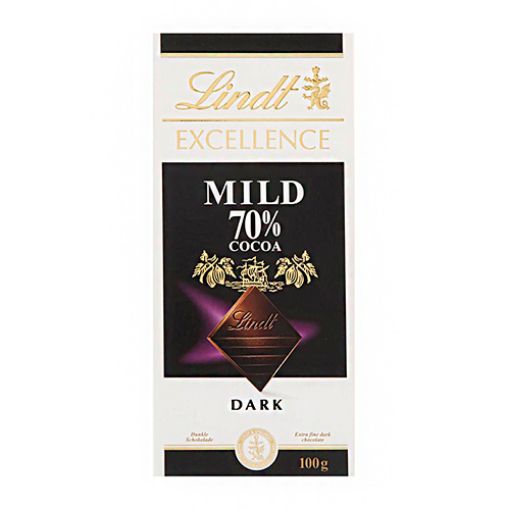 Picture of Lindt Exce.Dark Choc 70% Mild Cocoa 100g