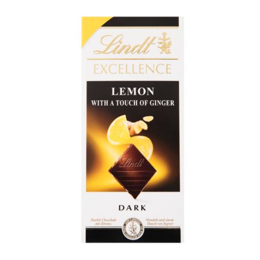 Picture of Lindt Excel.Dark Chocolate Lemon&Ginger 100g