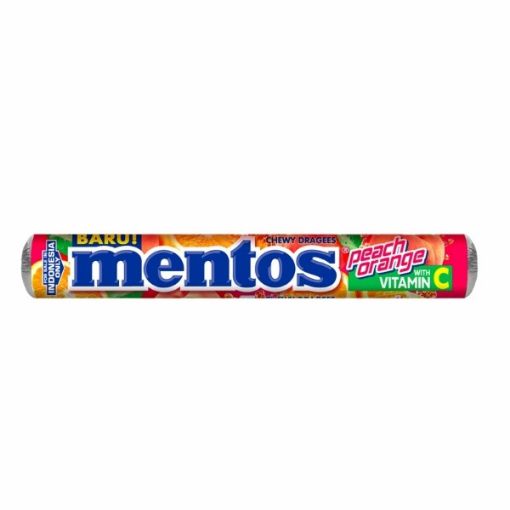 Picture of Mentos Candy Roll Peach Orange 29g