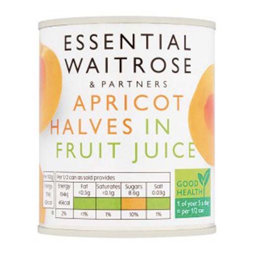 Picture of Waitrose Essential Apricot Halves In Fruit Juice 410g