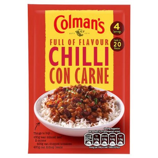 Picture of Colmans Chilli Con Carne Mix Sachet 50g