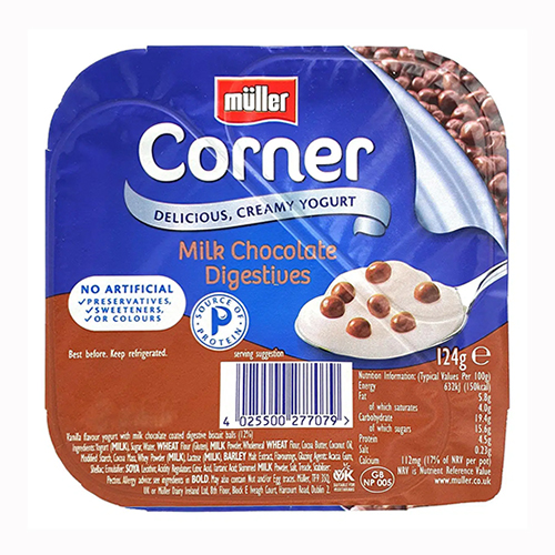 MaxMart Online . Muller Crunch Corner Milk Choc Digestive 124g