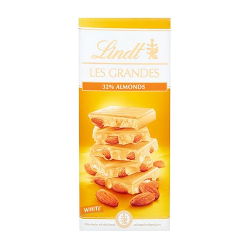 Picture of Lindt Les Grandes 32% Almonds White 150g