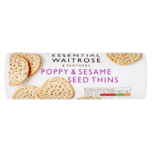 Picture of Waitrose Essential Poppy & Sesame Seed Thins 150g