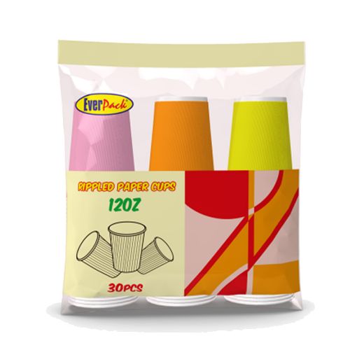 Picture of Everpack Rippled Paper Cups (12oz x 30s)