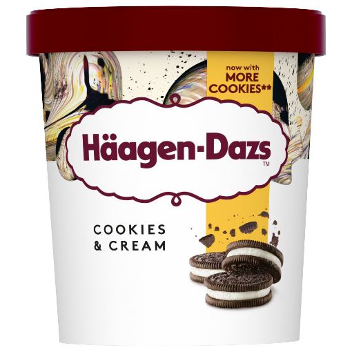 Picture of Haagen-Dazs Cookies & Cream Ice Cream 460ml