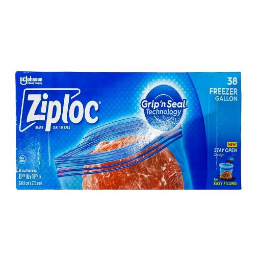 Picture of Ziploc Freezer Bags Gallon Seal Top 38s