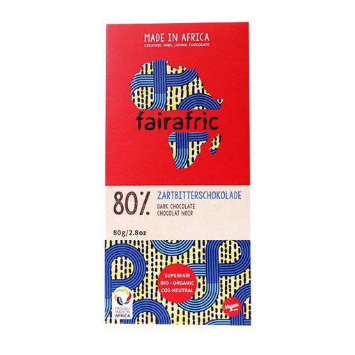 Picture of Fairafric 80% Dark Chocolate 80g