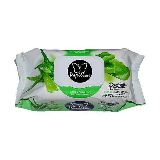 Picture of Papilion Wet Wipe Aloe Vera 100s