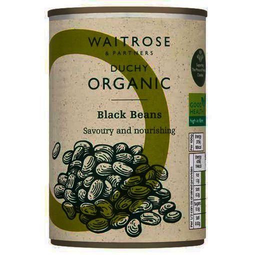 Picture of Waitrose Duchy Organic Black Beans 400g