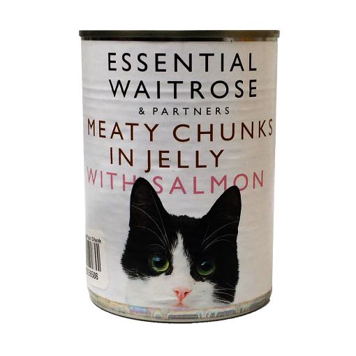 Picture of Waitrose Essential Cat Meat/Fish Chunk Selec.In jelly 400g