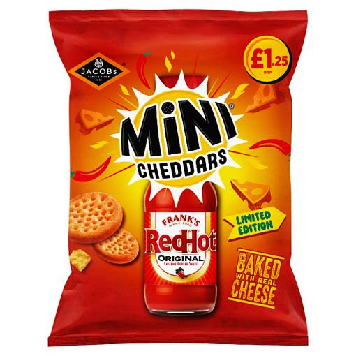 Picture of Jacobs Mini Cheddars Franks Red Hot 90g