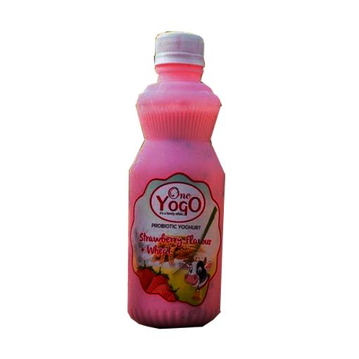Picture of One Yogo Probiotic Yoghurt Strawberry+Wheat 330ml